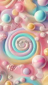甜蜜背景素材背景图片_六一儿童节彩色糖果背景素材
