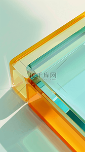 彩色果冻玻璃质感抽象概念空间3背景