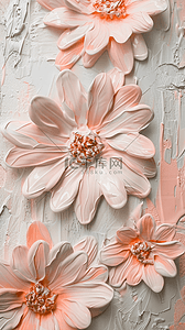 手粉色花朵背景图片_粉色石膏质感花朵手机壳背景
