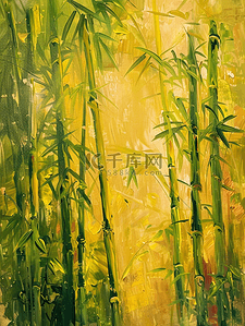 森林竹子背景图片_手绘绘画森林竹子竹叶的背景