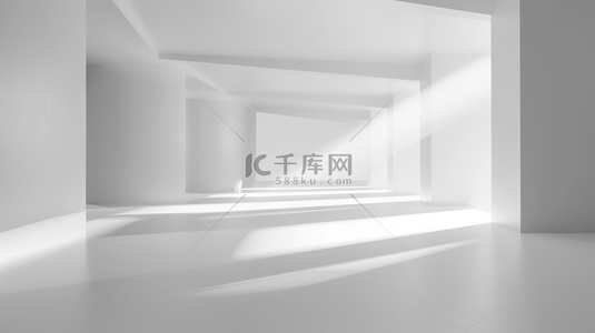 建筑空间设计背景图片_白色建筑空间阳光照射墙面的背景