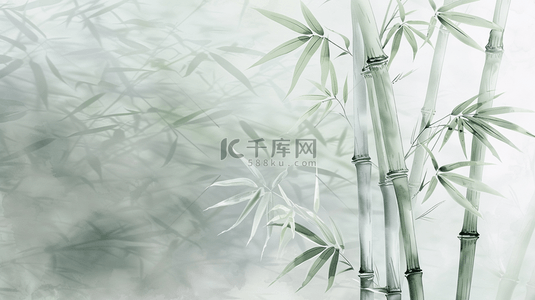 中式文艺艺术风格竹子竹林树叶的背景