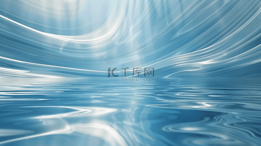 蓝色海面上微光粼粼水纹纹理的背景