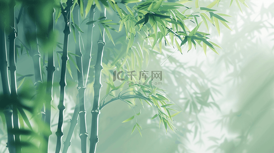 竹子文艺背景图片_中式文艺艺术风格竹子竹林树叶的背景