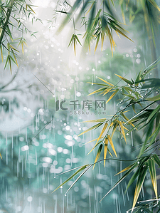 野外背景图片_户外雨季河面上树枝树叶的背景