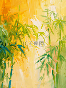 手绘竹子背景图片_手绘绘画森林竹子竹叶的背景