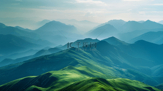 大自然朦胧风景风光山脉山峰的背景