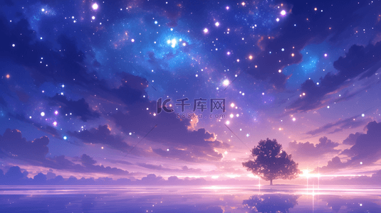 星光流星背景图片_夜晚蓝色星空流星划过的背景