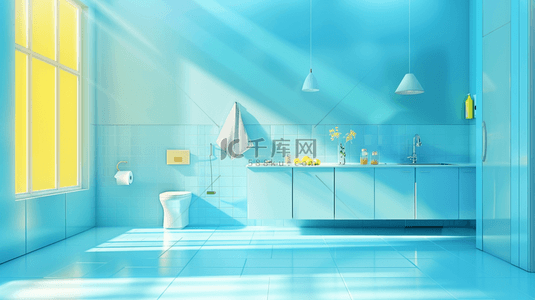 绿的背景背景图片_清新浴室里室内阳光照射墙面上的背景
