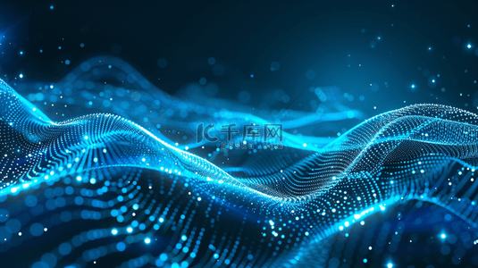 蓝色科技数据背景背景图片_蓝色科技数据星光网状链接商务背景