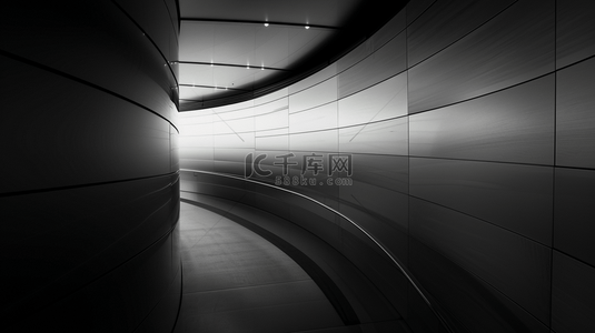 黑色纹理线条空间走廊设计的商务背景