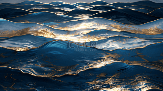 广阔海面上海浪翻滚浪花的背景