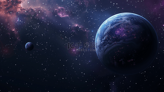 深色星空背景背景图片_深色彩光星空行星运地球表面星光闪耀的背景