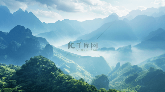 中式沙漏背景图片_中式国画国风艺术风格山景景色的背景