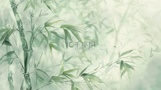 中式背景背景图片_中式文艺艺术风格竹子竹林树叶的背景
