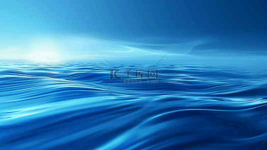 蓝色海面上微光粼粼水纹纹理的背景