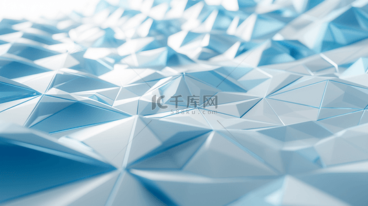 蓝色科技几何图形背景图片_蓝色科技生物空间质感几何图形的背景
