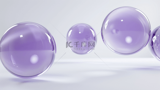 紫色水晶背景图片_简约空间紫色水晶玻璃球的背景