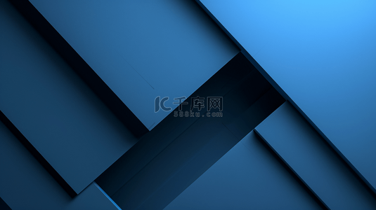 立体抽象背景图片_蓝色空间设计风格抽象商务背景