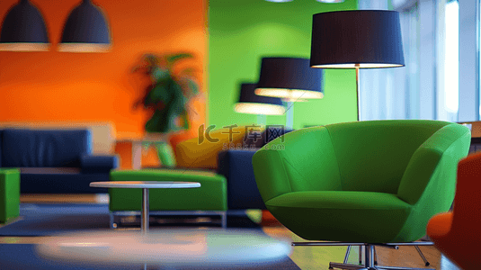 公司校招背景图片_现代化公司里彩色家具室内设计背景