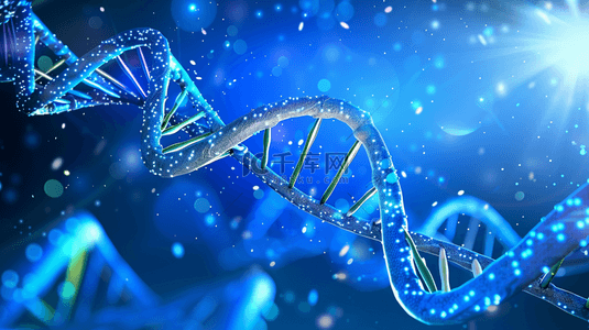 蓝色背景生物背景图片_蓝色科技生物细胞纹理研究的背景