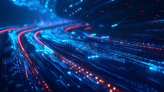 蓝色高科技线路电路纹理网络数据的商务背景