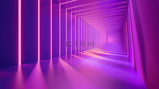紫色空间设计台阶走廊流线纹理商务背景