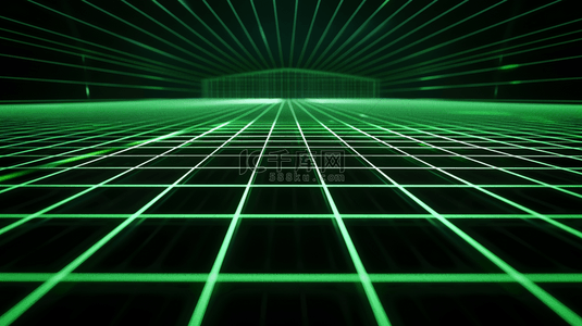 黑色场景背景图片_科技黑色场景绿色网状线条纹理空间的背景