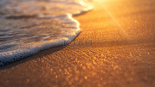 阳光沙滩海浪背景图片_阳光照射沙滩海浪海水的背景