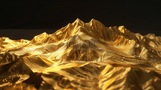金色空间艺术山峰造型的背景