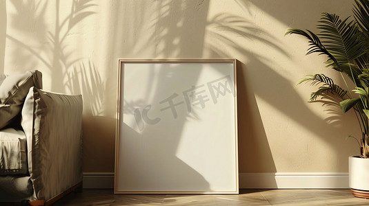木质边框画板白纸摄影照片