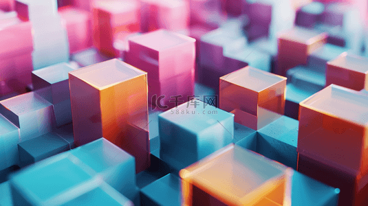 彩色形状方块设计风格拼插的背景