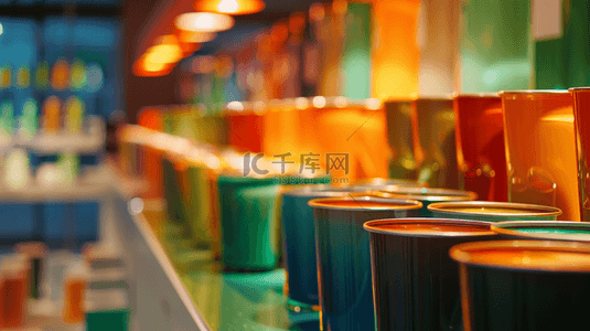 茶水间背景图片_现代化公司里彩色家具室内设计背景