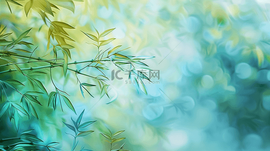 中式背景图片_中式国画艺术风格树木树叶的背景