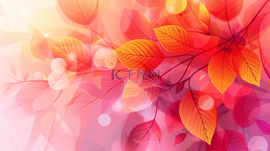 唯美花朵树叶叶片纹理质感风格的背景