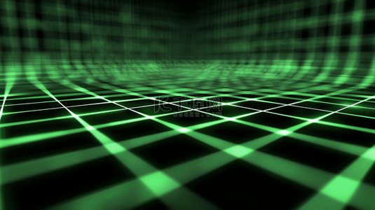 科技黑色场景绿色网状线条纹理空间的背景