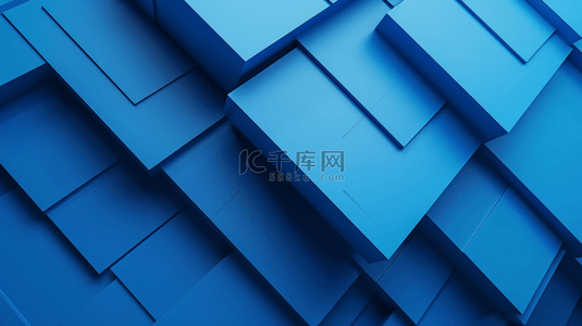 抽象立体背景图片_蓝色空间设计风格抽象商务背景