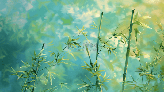 树木树木背景图片_中式国画艺术风格树木树叶的背景