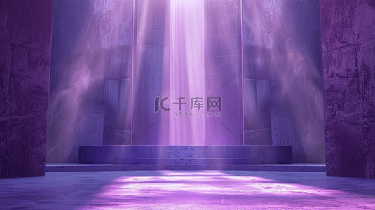 展台紫色灯光合成创意素材背景