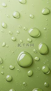 清水滴背景图片_618夏天草绿色补水妆品水分子水珠设计图