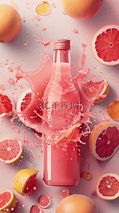 清凉夏天果汁背景图片_夏日冷饮清凉饮品草莓西瓜饮料果汁图片