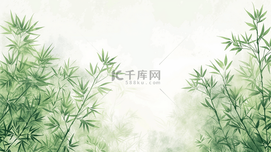 国风端午节绿色竹叶背景