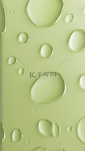 晶莹透明水珠背景图片_618夏天草绿色补水妆品水分子水珠设计