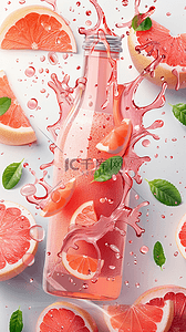 夏日饮品背景图背景图片_夏日冷饮清凉饮品草莓西瓜饮料果汁背景图