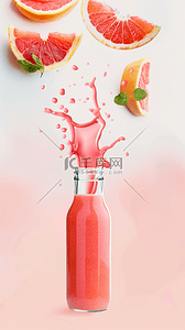 夏日冷饮清凉饮品草莓西瓜饮料果汁背景