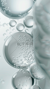促销气泡背景图片_618补水妆品水分子气泡背景