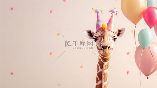 汽车动物背景图片_动物气球生日合成创意素材背景