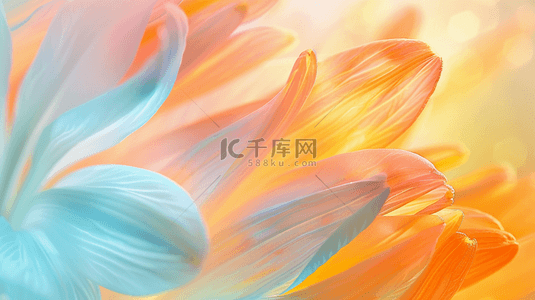 清新夏日抽象透明玻璃质感花瓣纹理背景图