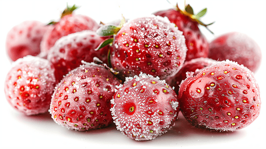 水果草莓摄影照片_速冻冷冻的水果草莓18