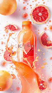 冰西瓜动图背景图片_夏日冷饮清凉饮品草莓西瓜饮料果汁图片